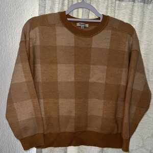 Plaid Tan Sweater madewell women
